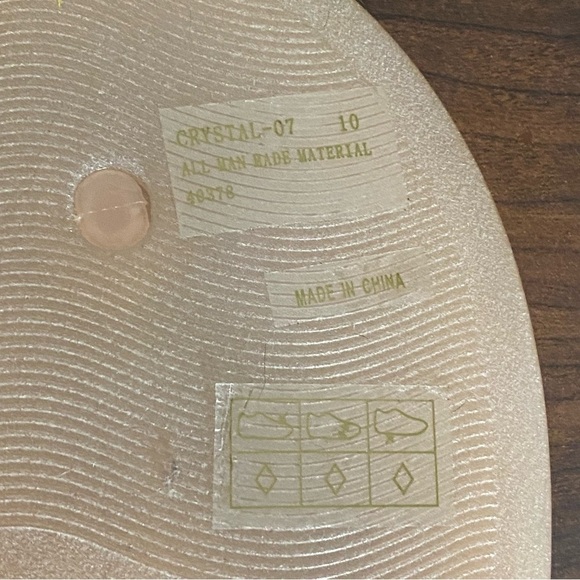 BAMBOO Rose Gold/ Nude Pearl Bow Sparkle Jelly Thong Sandal size 10 - Picture 4 of 8